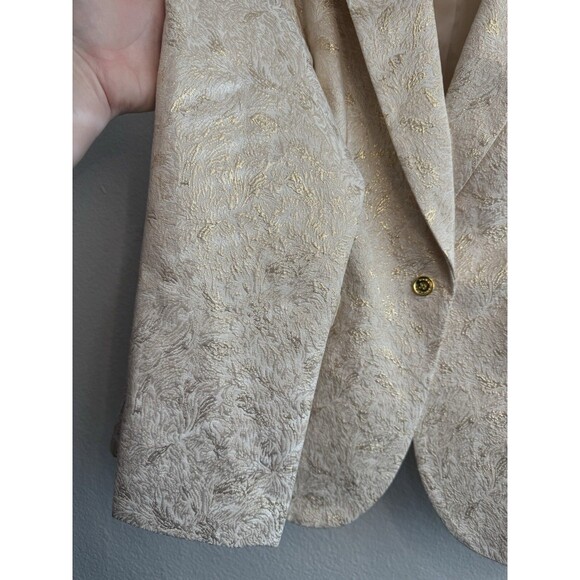 Dana Buchman New Dress Jacket Gold Metallic NWT Size 16 Vanilla Ice - Picture 5 of 12